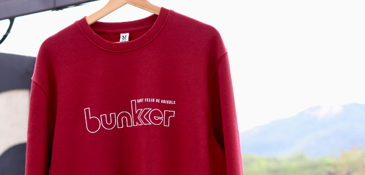 Sudadera Búnker Granate-sin capucha