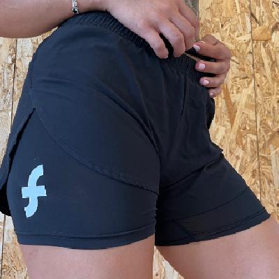 Short Lanus negro mujer